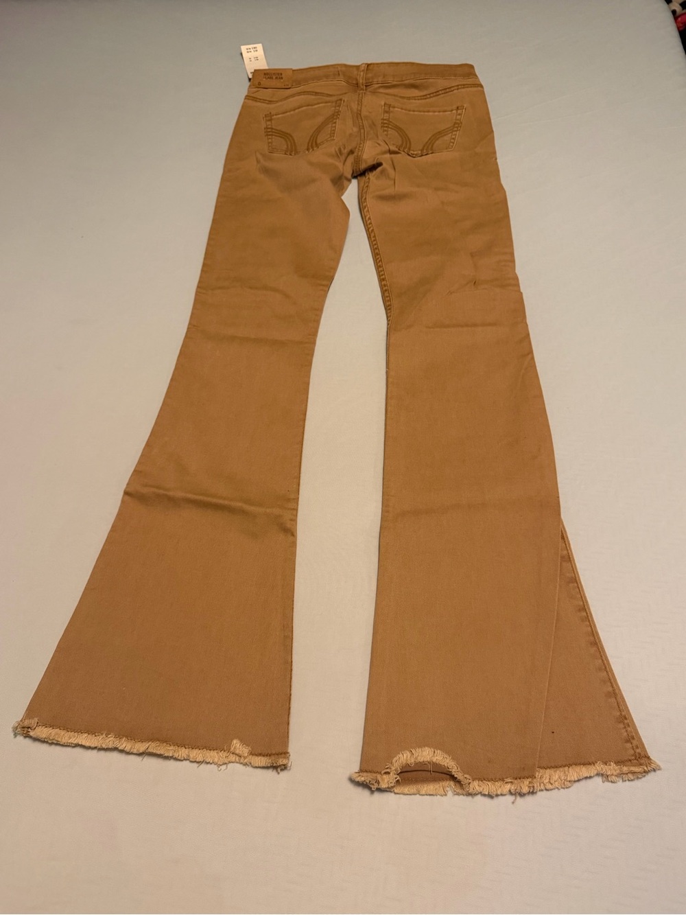 Hollister Women's Flare Jeans in Camel Brown